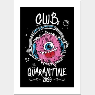 Quarantine club funny Posters and Art